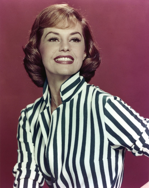 Cyd Charisse Portrait in Red Background Photo Print - Item # VARCEL688099