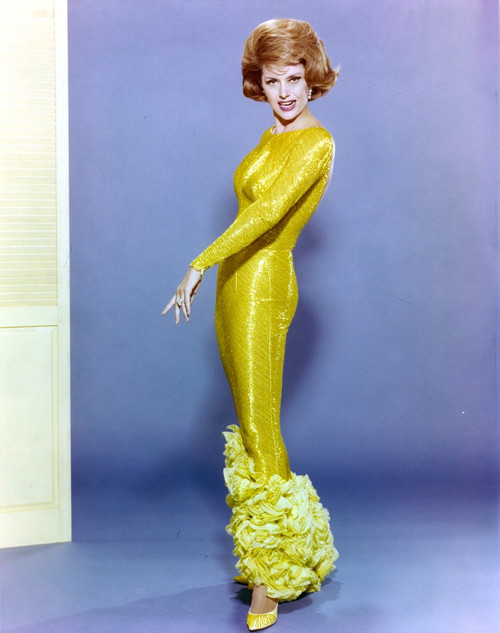 Cyd Charisse Posed in Yellow Gown Photo Print - Item # VARCEL688107