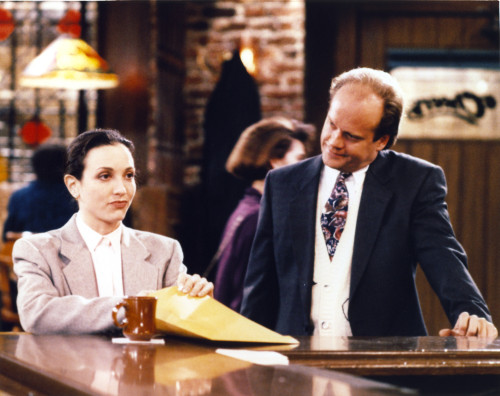Cheers Talking in Brown and Black Coat Photo Print - Item # VARCEL688187