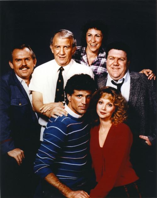 Cheers Posed Together in Portrait with Black Background Photo Print - Item # VARCEL688198