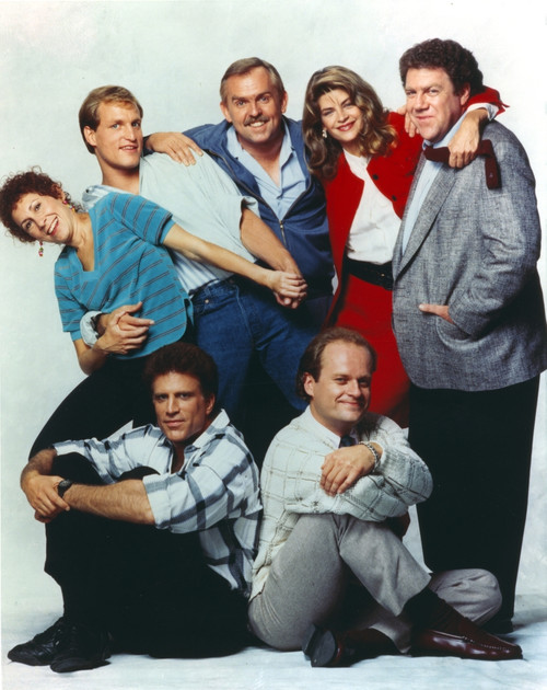 Cheers Cast Posed Together with Two Men sitting and Five People standing Photo Print - Item # VARCEL688219