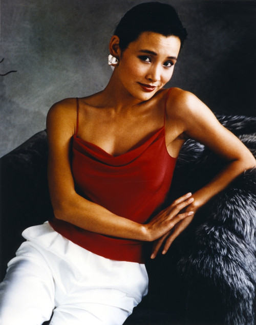 Joan Chen Seated in Red Sleeve Less Photo Print - Item # VARCEL688227