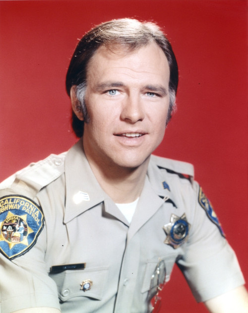 Chips Portrait in Police Uniform with Red Background Photo Print - Item # VARCEL688260