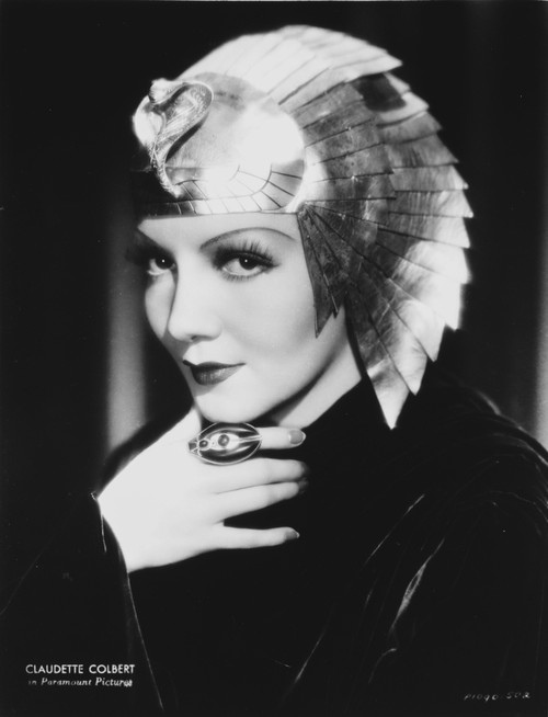 Claudette Colbert wearing an Egyptian helmet Photo Print - Item # VARCEL688488