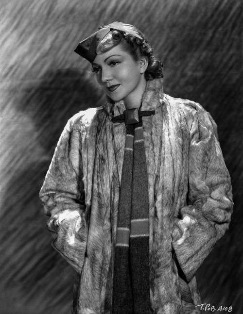 Claudette Colbert Posed in Coat with Hands in Pocket Photo Print - Item # VARCEL688491