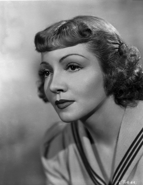 Claudette Colbert Looking Away in Classic Close Up Portrait Photo Print - Item # VARCEL688519