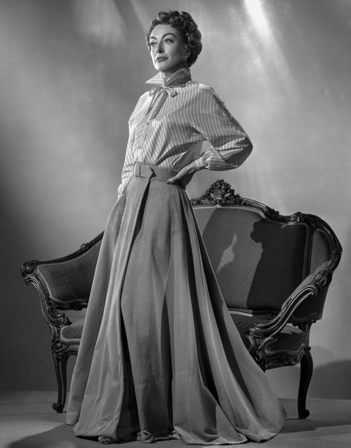 Joan Crawford wearing a Long Wrap Dress in a Classic Portrait Photo Print - Item # VARCEL688762