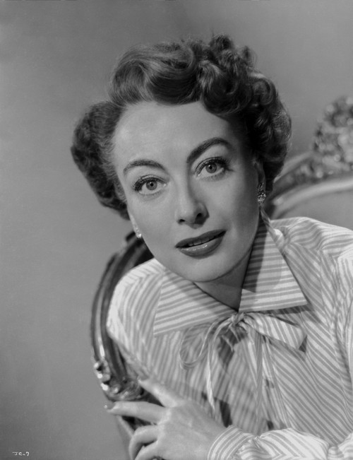 Joan Crawford wearing a Stripe Shirt Dress in Classic Photo Print - Item # VARCEL688773
