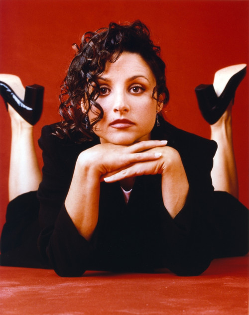Julia Louis Dreyfus Red Background Portrait Photo Print - Item # VARCEL696144