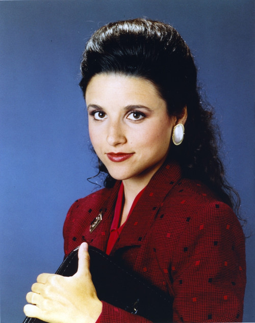 Julia Louis Dreyfus Blue Background Close Up Portrait Photo Print - Item # VARCEL696152