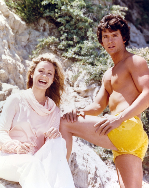 Patrick Duffy Posed in Yellow Swimming Trunks Photo Print - Item # VARCEL696270