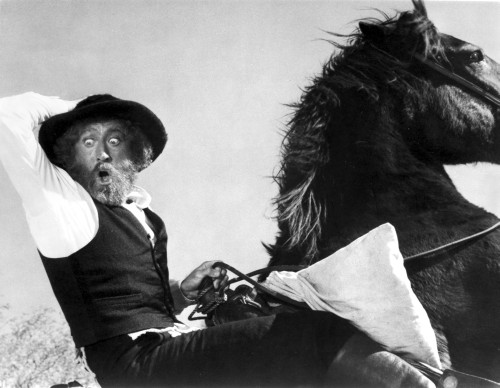 A film still of Gene Wilder riding a horse Photo Print - Item # VARCEL696309