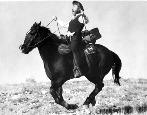 A film still of Gene Wilder riding a horse Photo Print - Item # VARCEL696313