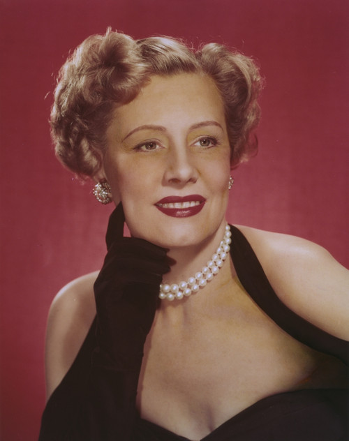 Irene Dunne wearing a Black Halter Dress with Pearl Necklace Photo Print - Item # VARCEL696424