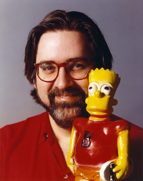 Matt Groening Portrait in Red Shirt with a Toy Photo Print - Item # VARCEL696406