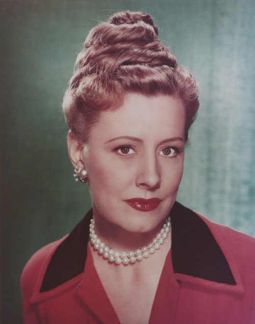 Irene Dunne with Pearl Necklace Close Up Portrait Photo Print - Item # VARCEL696432