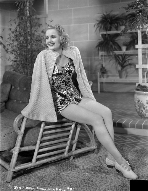 A Portrait Of Virginia Dale Wearing A Swimsuit Photo Print - Item # VARCEL696483