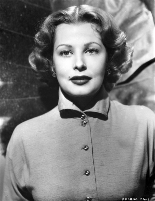 Arlene Dahl Close Up in Black and White Portrait Photo Print - Item # VARCEL696503