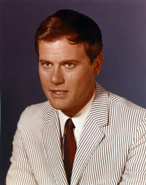 Larry Hagman Portrait in Black and White Coat Photo Print - Item # VARCEL696545