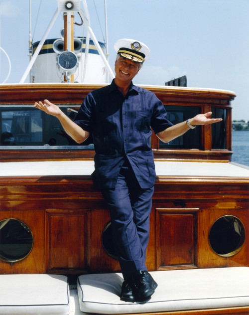 Larry Hagman Posed in Blue Coat Photo Print - Item # VARCEL696565