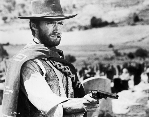 Clint Eastwood Posed in Cowboy Attire with Pistol Photo Print - Item # VARCEL696588