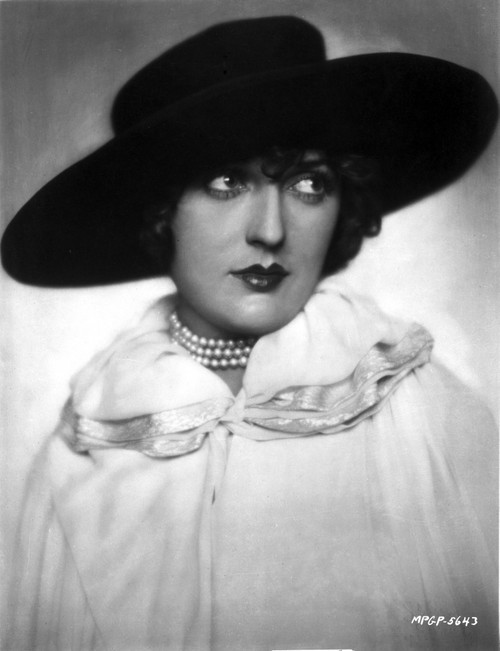 Bebe Daniels Portrait in Black Brim Hat and White Linen Dress Photo Print - Item # VARCEL696618