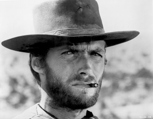 Clint Eastwood Portrait in Classic with Cigarette in His Mouth Photo Print - Item # VARCEL696635