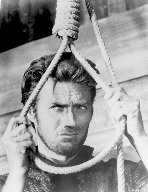 Clint Eastwood Holding Knotted Rope in Classic Portrait Photo Print - Item # VARCEL696658