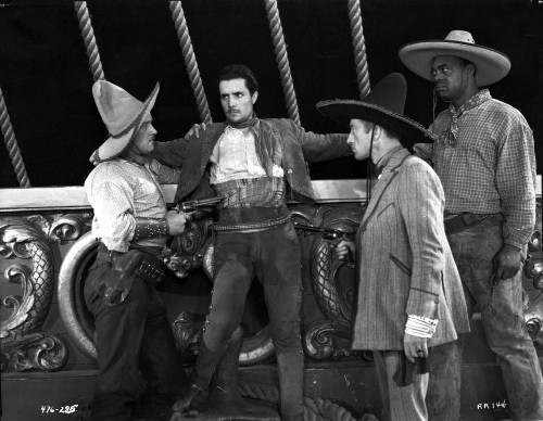 Bebe Daniels Group of Men in Sombreros and Striped Long Sleeves Collar Shirts Photo Print - Item # VARCEL696676