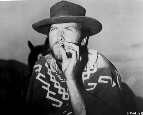 Clint Eastwood Holding Tobacco in Classic Photo Print - Item # VARCEL696713