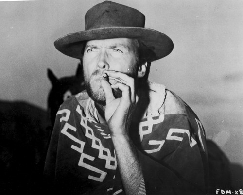 Clint Eastwood Holding Tobacco in Classic Photo Print - Item # VARCEL696713
