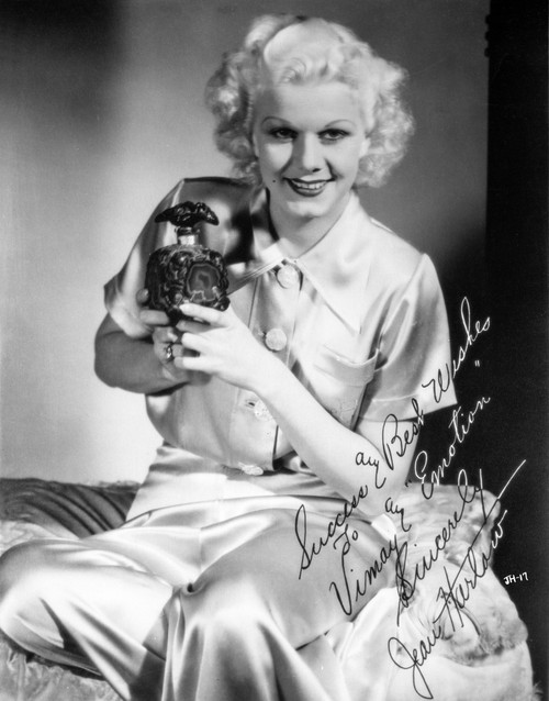 Jean Harlow Portrait in White Silk Shirt Photo Print - Item # VARCEL696750