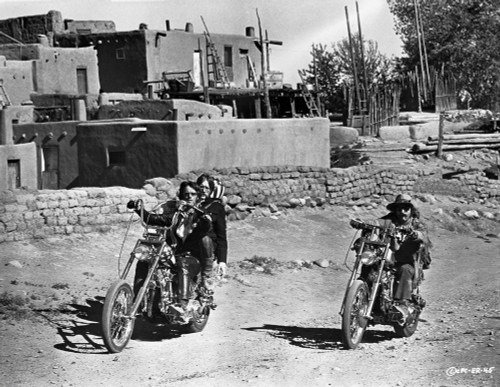 Easy Rider Riding Big Bike in Classic with Cowboy Hat Photo Print - Item # VARCEL696834