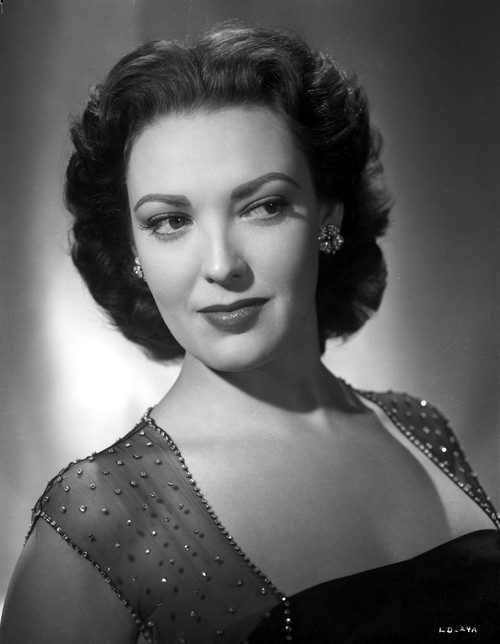 Linda Darnell posed wearing Sexy Dress in Black and White Photo Print - Item # VARCEL696816