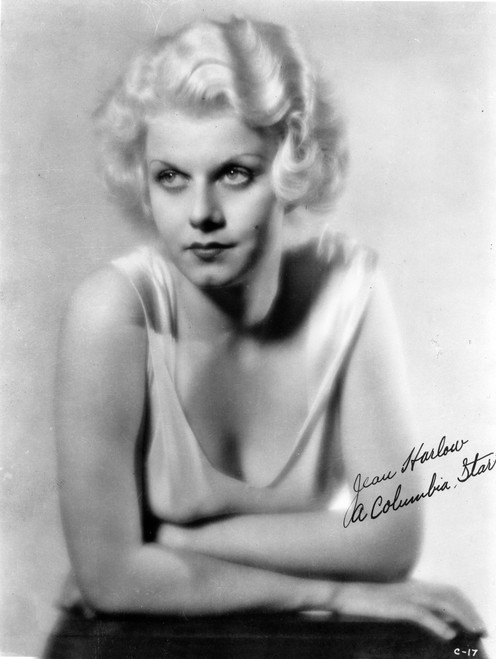 Jean Harlow Portrait in White Dress Photo Print - Item # VARCEL696825