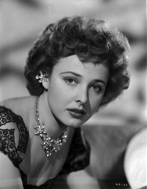 Laraine Day posed wearing Necklace in Black and White Photo Print - Item # VARCEL696856