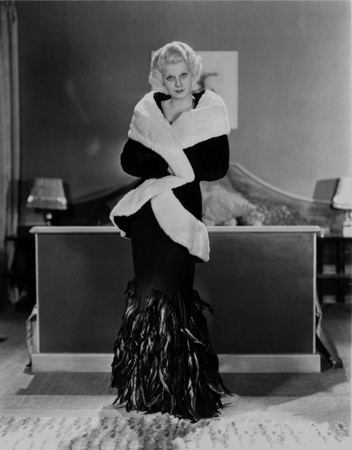 Jean Harlow Posed in Posed in Black Dress Photo Print - Item # VARCEL696874