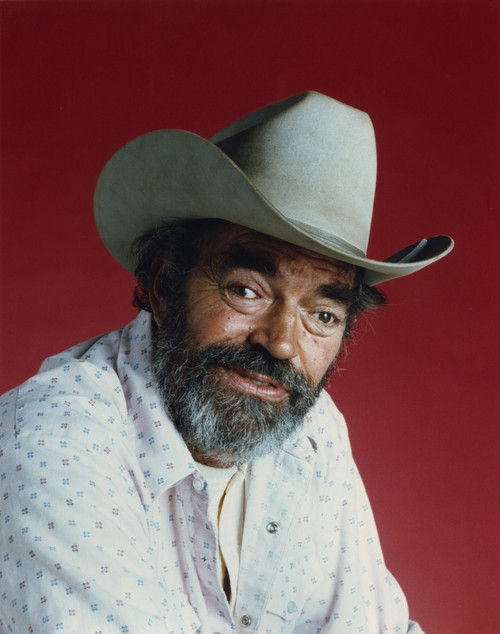 Jack Elam Red Background Close Up Portrait Photo Print - Item # VARCEL696955