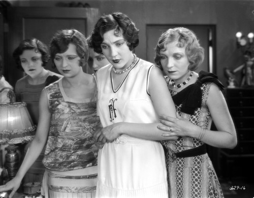 Marion Davies Looking Down Along With Three Other Women in Black and White Photo Print - Item # VARCEL696944