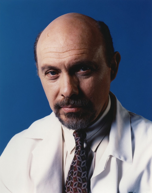 Hector Elizondo Blue Background Close Up Portrait Photo Print - Item # VARCEL696979