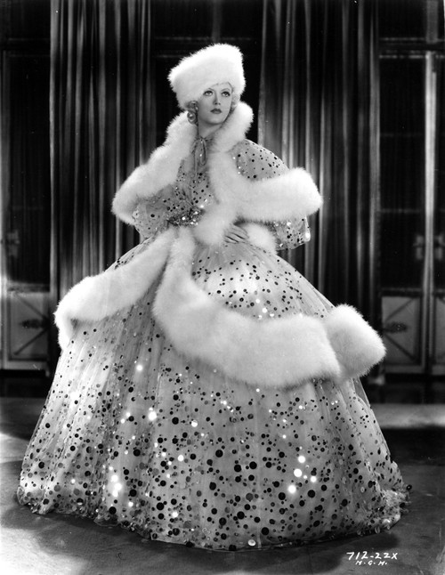 Marion Davies posed in A Glitter Dress in Black and White Photo Print - Item # VARCEL697060