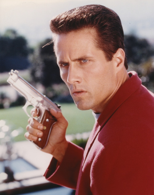 Rob Estes wearing Red Coat with Pistol Portrait Photo Print - Item # VARCEL697073