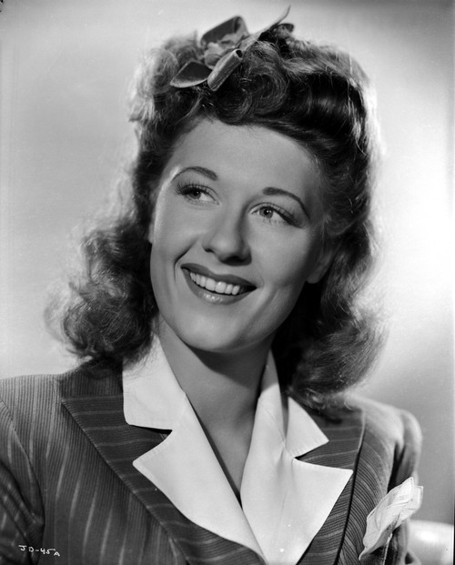 Joan Davis wearing a Striped Coat Photo Print - Item # VARCEL697131