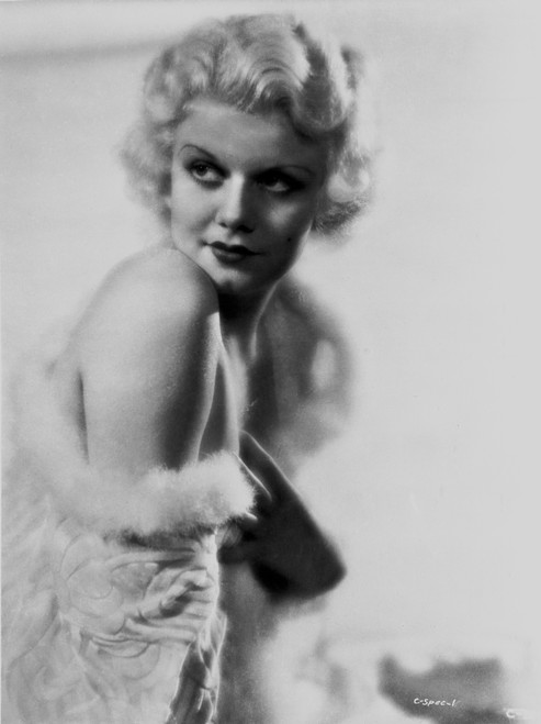 Jean Harlow Portrait in Pelted Dress Photo Print - Item # VARCEL697179