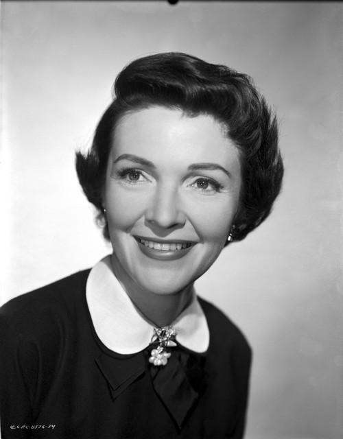 Nancy Davis smiling in A Portrait in Black and White Photo Print - Item # VARCEL697183