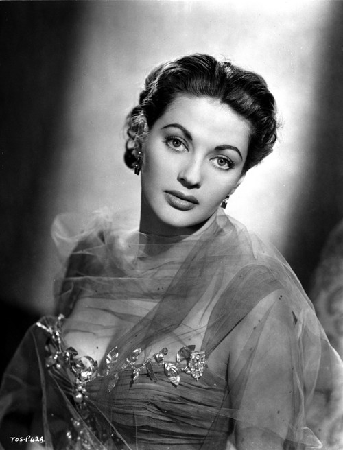 Yvonne Decarlo posed in A Portrait in Black and White Photo Print - Item # VARCEL697213
