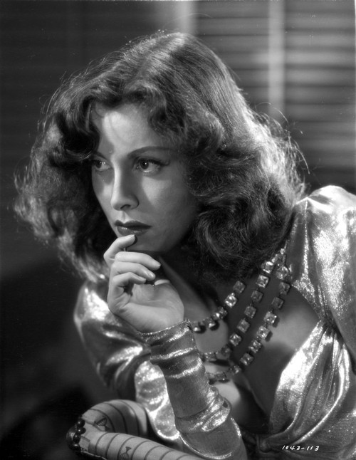 Frances Dee Thinking in A Portrait in Black and White Photo Print - Item # VARCEL697337