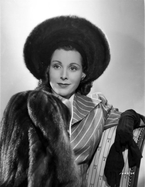 Frances Dee smiling in Fur Coat in A Portrait in Black and White Photo Print - Item # VARCEL697349