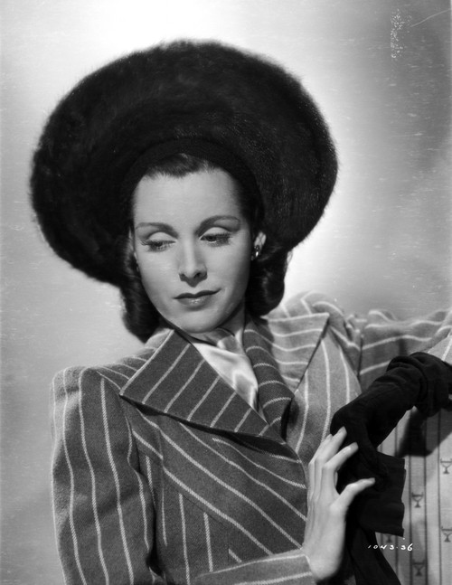 Frances Dee Looking Down in A Portrait in Black and White Photo Print - Item # VARCEL697375