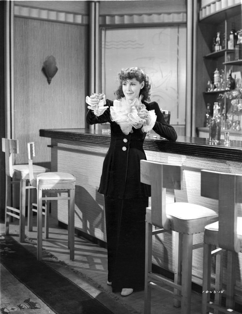 Frances Dee posed in Maid Outfit in Black and White Photo Print - Item # VARCEL697363